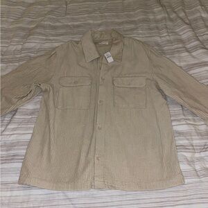 GAP Factory Men's Beige Corduroy Shirt Jacket